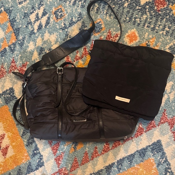 Burberry Black Quilted diaper Bag Abbey style - Picture 6 of 9